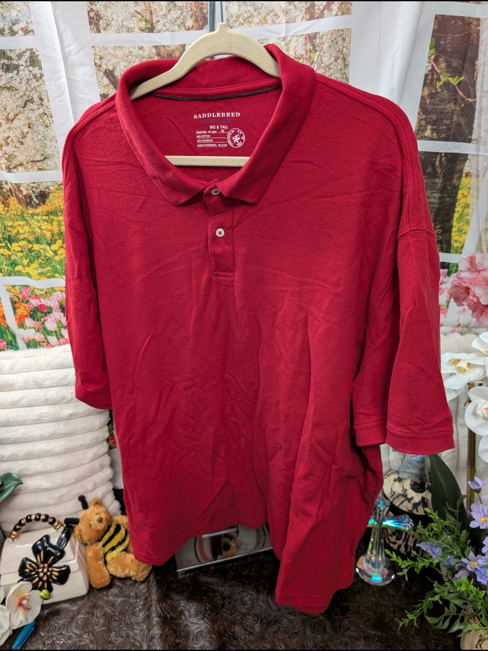 Saddlebred Men’s Red Polo Shirt